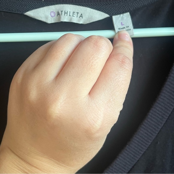 Athleta Black Topanga Ruched Dress Size Large - Picture 5 of 10